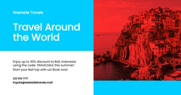 Free Travel Offer Facebook Post Template to Edit Online