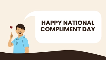 Free Happy National Compliment Day Background Template to Edit Online