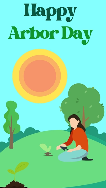 Free Arbor Day iPhone Background Template to Edit Online