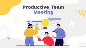 Free Productive Team Meeting Presentation Template to Edit Online