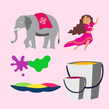 Free Holi Clipart Vector Template to Edit Online