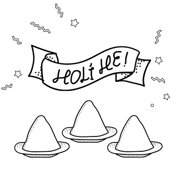 Free Holi Drawing Clipart Template to Edit Online