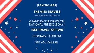 Free National Freedom Day Flyer Background Template to Edit Online