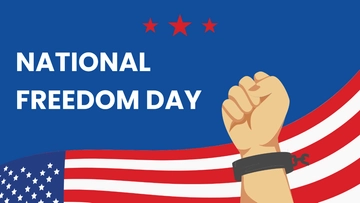 Free National Freedom Day Background Template to Edit Online