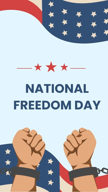 Free National Freedom Day iPhone Background Template to Edit Online