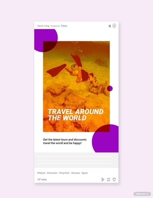 Travel Tour Twitter Post Template