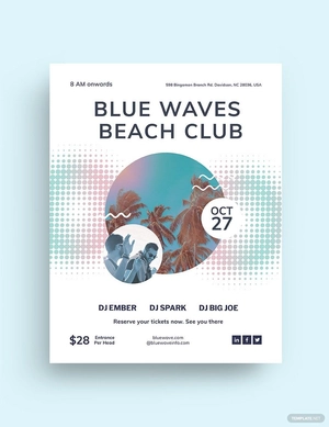 Beach Club Flyer Template