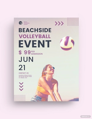 Beach Volleyball Flyer Template