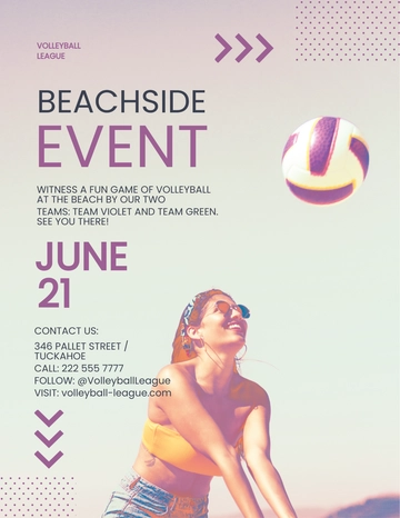 Free Beach Volleyball Flyer Template to Edit Online