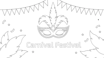 Free Carnival Festival Drawing Background Template to Edit Online
