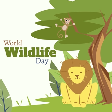 Free World Wildlife Day Clipart Template to Edit Online