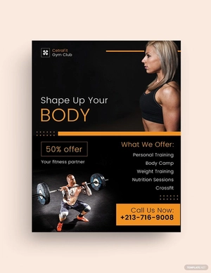 Gym Fitness Flyer Template