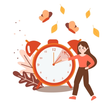 Free Daylight Saving Cartoon Clipart Template to Edit Online