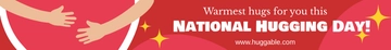 Free National Hugging Day Website Banner Template to Edit Online