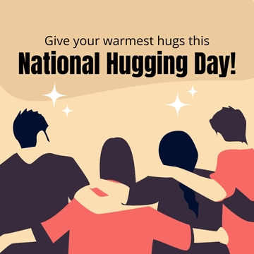 Free National Hugging Day Instagram Post Template to Edit Online