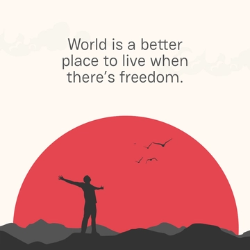 Free National Freedom Day Instagram Post Template to Edit Online