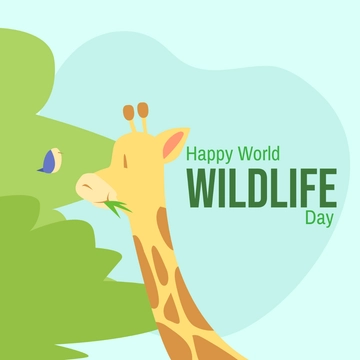 Free World Wildlife Day Clipart Template to Edit Online