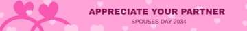 Free National Spouses Day Website Banner Template to Edit Online
