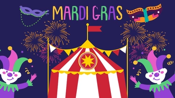 Free Mardi Gras Carnival Design Background Template to Edit Online