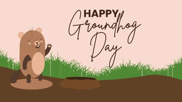 Free Groundhog Day Banner Background Template to Edit Online