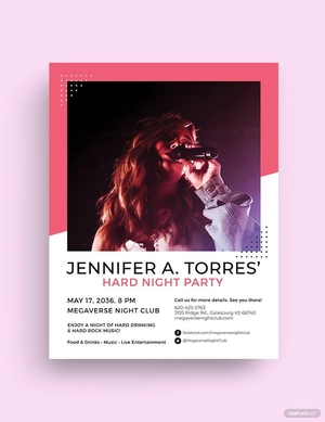 Hard Night Flyer Template