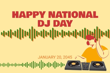 Free National DJ Day Banner Template to Edit Online