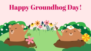 Free Happy Groundhog Day Background Template to Edit Online