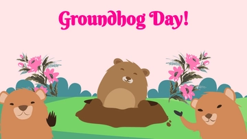 Free High Resolution Groundhog Day Background Template to Edit Online