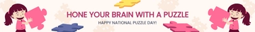 Free National Puzzle Day Website Banner Template to Edit Online