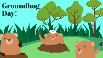 Free Groundhog Day Wallpaper Background Template to Edit Online