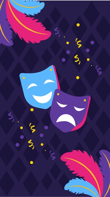 Free Mardi Gras Carnival iPhone Background Template to Edit Online