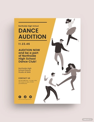 High School Audition Flyer Template