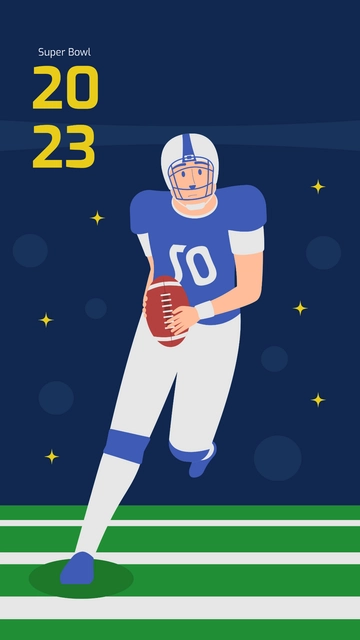 Free Super Bowl 2023 iPhone Background Template to Edit Online
