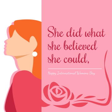 Free International Women's Day Quote Vector Template to Edit Online