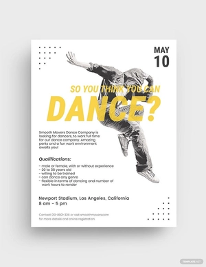 Hiphop Dance Audition Flyer Template
