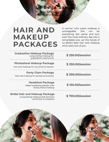 Free Makeup Pricing Guide Template to Edit Online