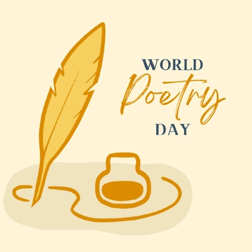 Free World Poetry Day Clipart Template to Edit Online