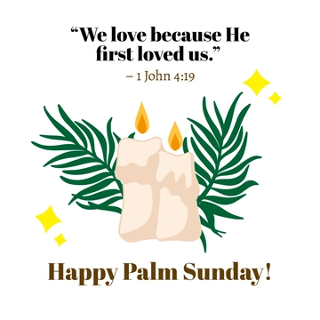 Free Palm Sunday Quote Vector Template to Edit Online