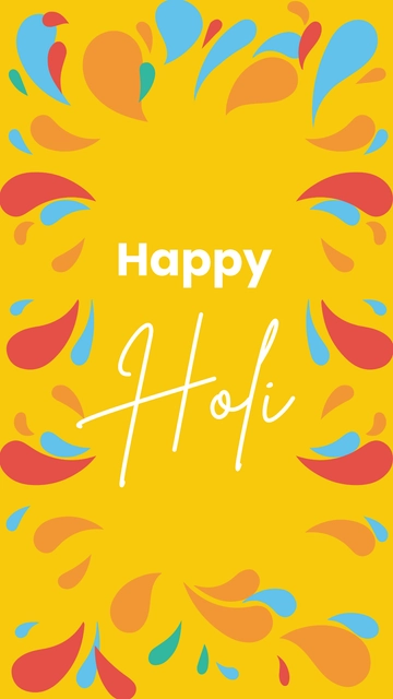 Free Holi iPhone Background Template to Edit Online