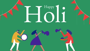 Free Holi Banner Background Template to Edit Online