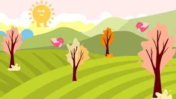 Free Spring Cartoon Background Template to Edit Online