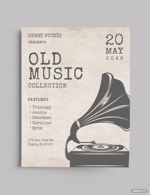 Old Vintage Music Flyer Template