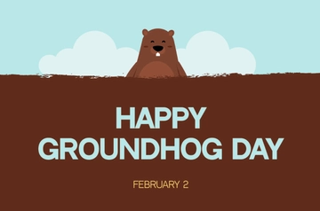 Free Groundhog Day Banner Template to Edit Online