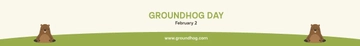 Free Groundhog Day Website Banner Template to Edit Online