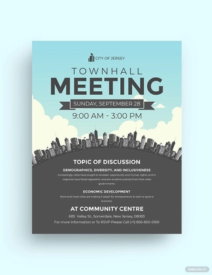 Town Hall Meeting Flyer Template