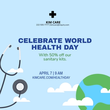 Free World Health Day Flyer Vector Template to Edit Online