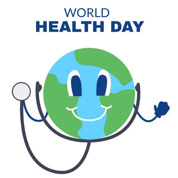 Free World Health Day Celebration Clipart Template to Edit Online