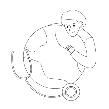 Free World Health Day Drawing Clipart Template to Edit Online