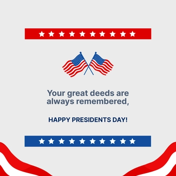 Free Presidents' Day Whatsapp Post Template to Edit Online