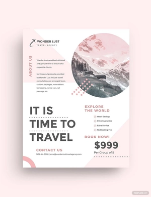 Travel Agency Corporate Flyer Template